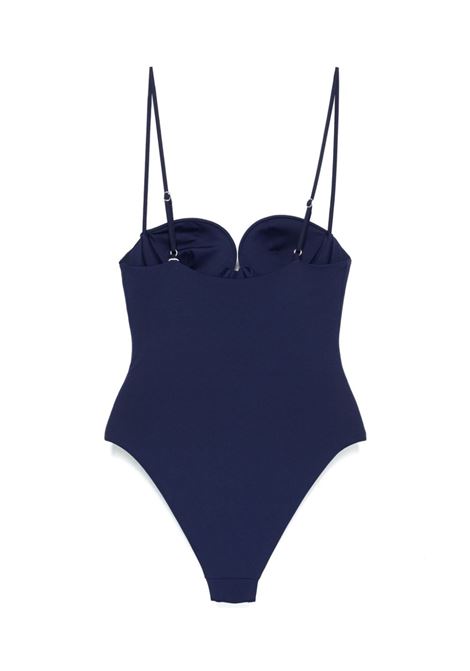 Navy blue floral-appliqué swimsuit Magda butrym - women MAGDA BUTRYM | 610425NVY